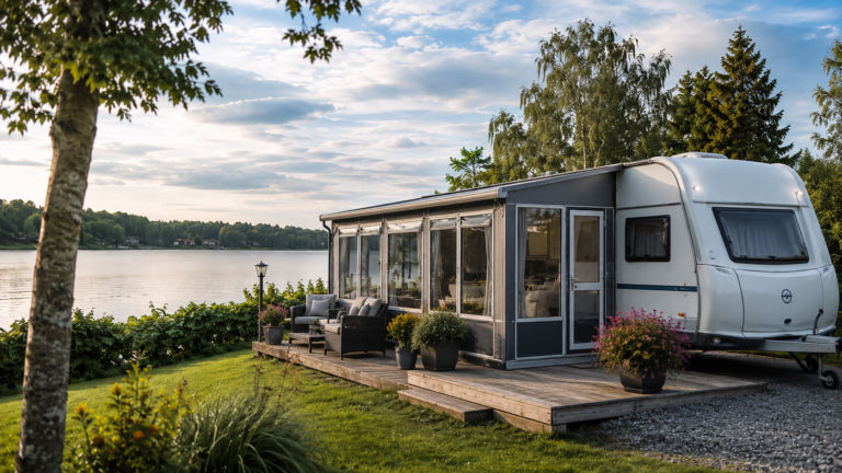Beste Dauercampingversicherung für Wohnwagen mit Vorzelt Terrasse Hausrat Glas und Standplatzhaftpflicht